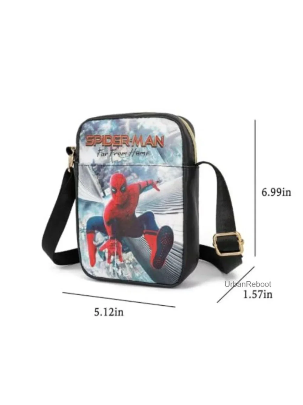 Cute Cartoon PU Crossbody Bag Mini Shoulder Bag Zipper Everyday Purse